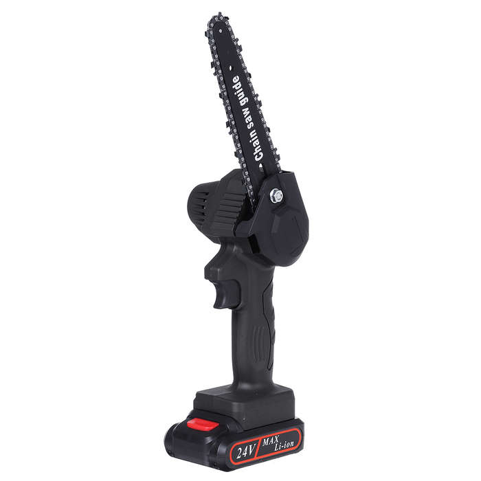DC 24V 6 Inch Cordless Electric Chain Saw Wood Mini Cutter 550W One-Hand Saw wi