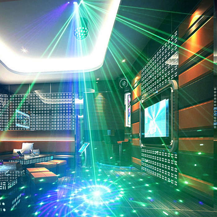 Laser LED Light Remote 9-EYE RGB DMX Projector Strobes DJ KTV Disco St