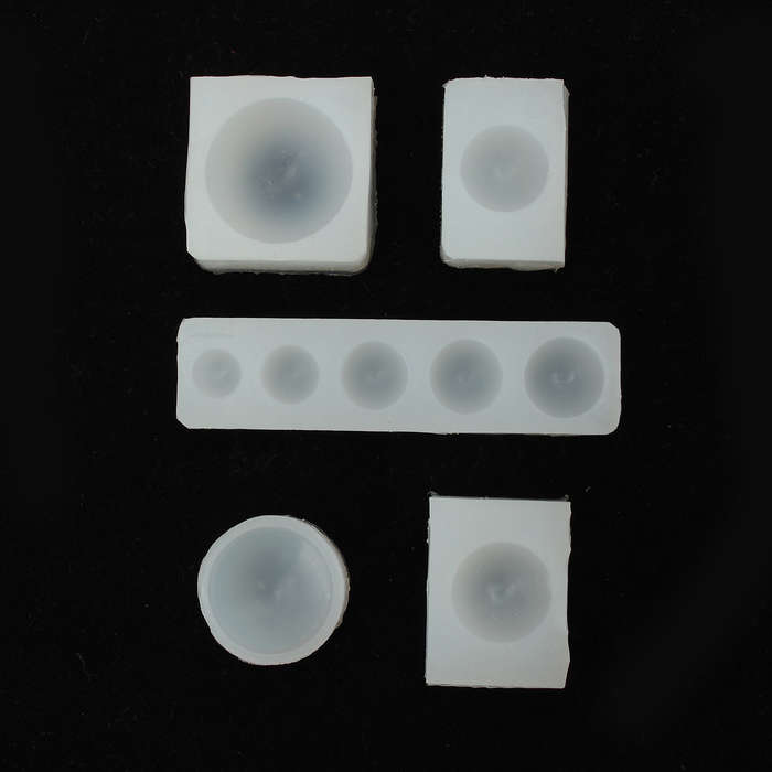 5pcs/Set Half Round Silicon Mould For Epoxy Resin Jewelry Decorative Craft