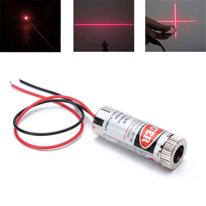5mW 650nm Focusable Red Dot/Cross/Line Laser Diode Module (Type A)