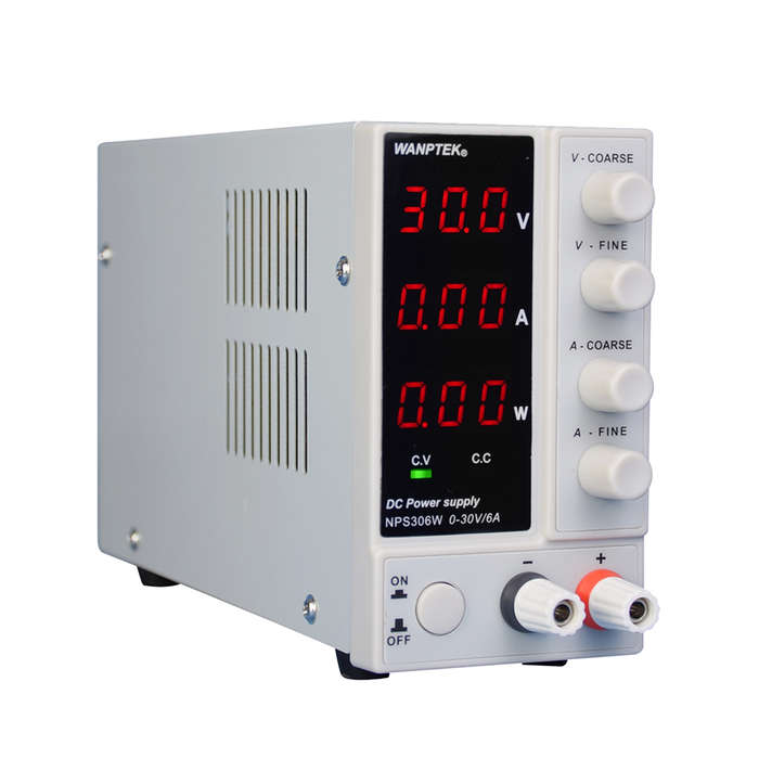 Wanptek NPS306W 110V/220V 0-30V 0-6A Adjustable Digital DC Power Supply 180W Regulated Laboratory Sw