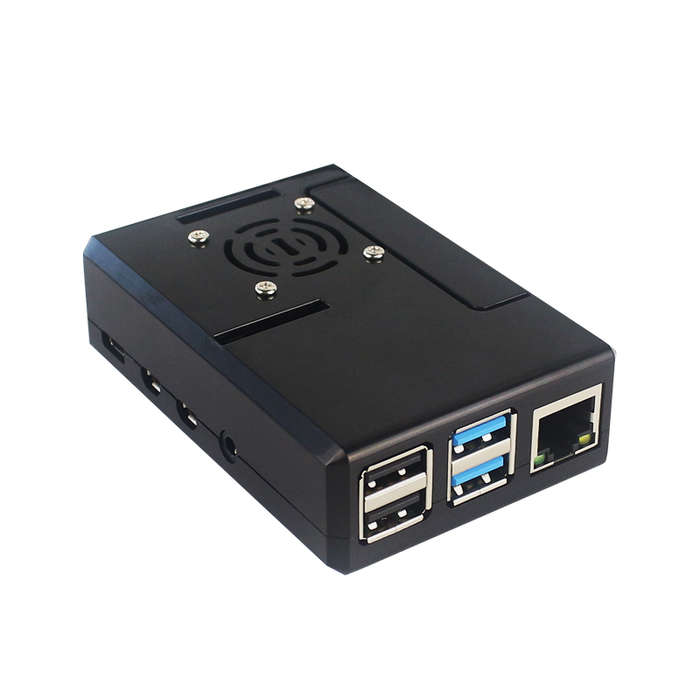 Caturda C2119 Black/Transparent Case With Cooling Fan ABS Protective Shell DIY Kit for Raspberry Pi