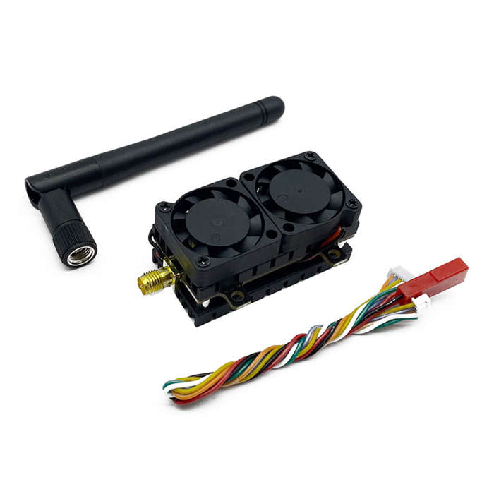 VTX - High Power 200mw 500mw 1W 5.5W Adjustable VTX 5.8G 48CH Dual Cooling Fans 7-36V FPV Transmitte