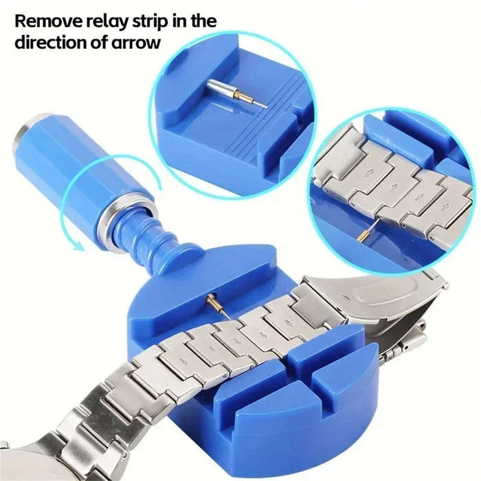 147pcs - 147pcs Watch Repair Tool Kit Watch Link Pin Remover Shell Opener Spring Bar Remover Clock B