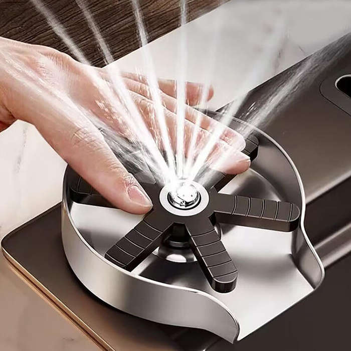 Gun Gray - Sink High Pressure Household Bar Stainless Steel Press Automatic Cup Washer Coffee Shop F