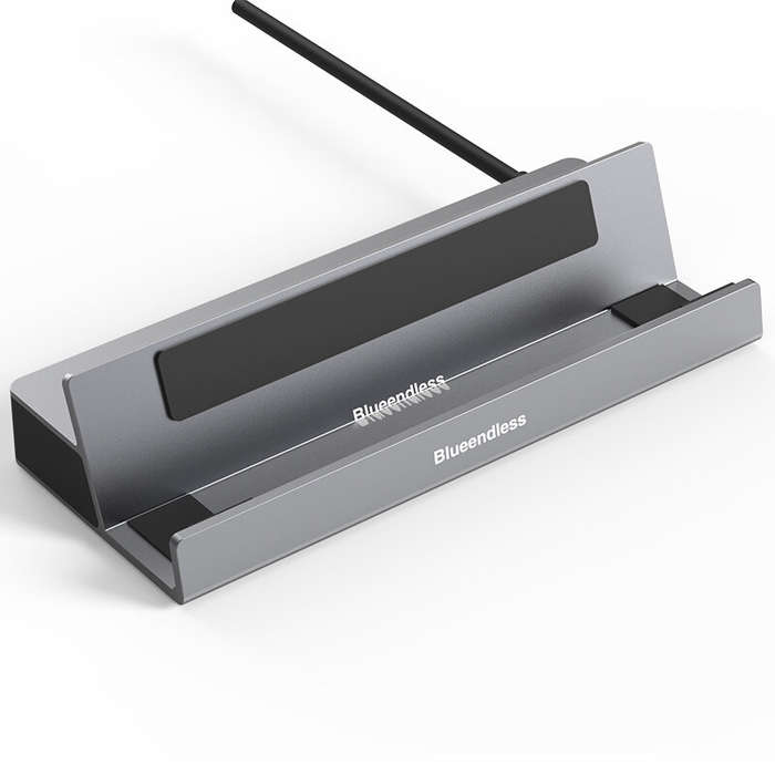Black - Blueendless 6-in-1 Steam Deck USB-C Docking Station with 4K60Hz 5Gbps USB3.0 PD100W USB-C Gi