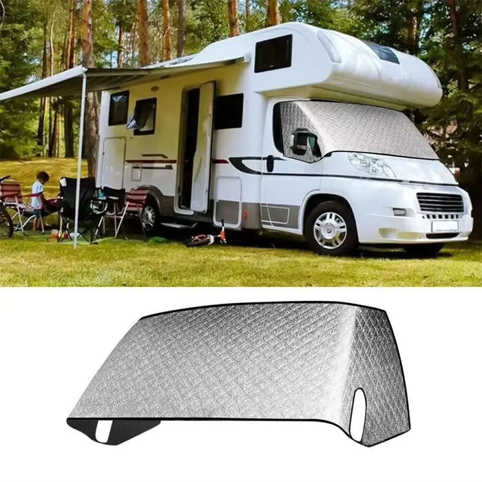 Silver - Heat Insulation Shields UV Protection Sun Shade Windscreen Protector RV Window Windshield C