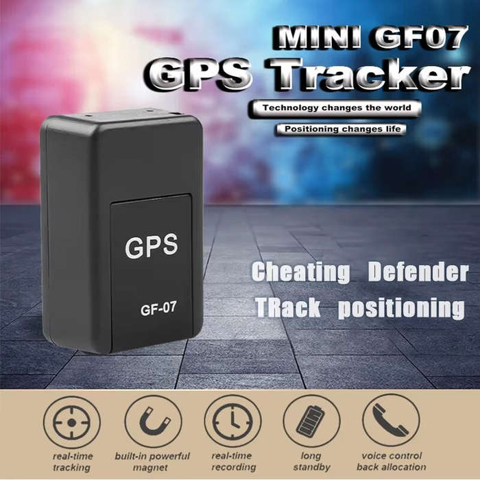 Black - GF07 Tracker Strong Magnetic Car Vehicle Tracking Anti-lost Anti-theft Device Mini Portable