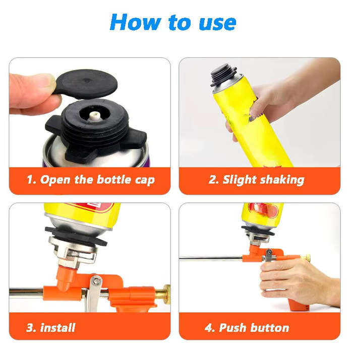 Orange - Expanding Foam Gun Metal Polyurethane Spray Tool 70MPa 10L/min High Pressure Insulating Cau