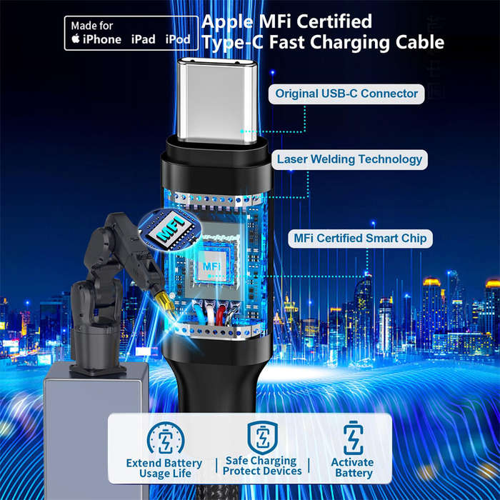 Black - 67W 3-Port USB PD Car Charger Adapter USB-A+2USB-C PD3.0/2.0 QC4.0+/03.0/2.0 Support PPS FCP