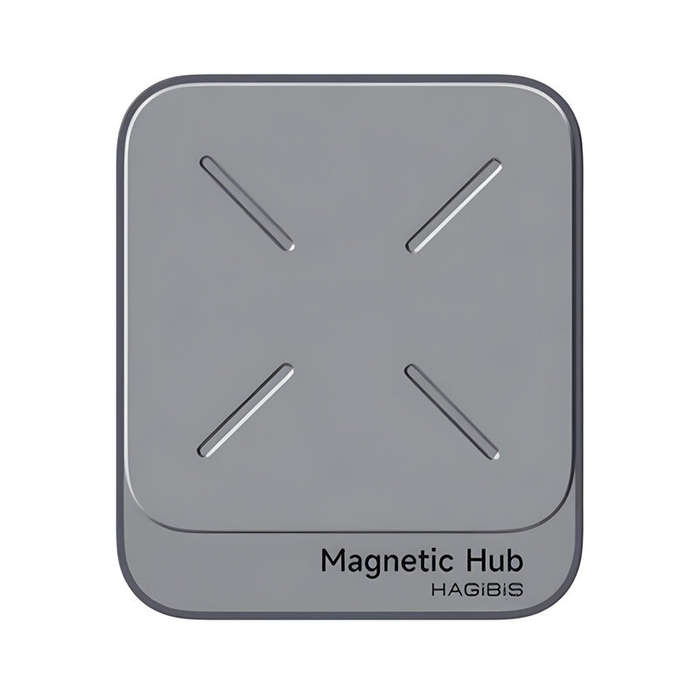 Grey - Hagibis TC100 Type-C Magnetic Docking Station with 10Gbps USB-A USB-C PD100W 4K/60Hz HD 3.5mm