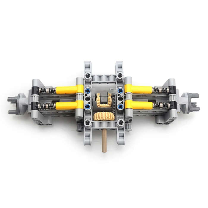 MOC-9365 High-tech Parts Building Blocks + Wheels Small Particle Rear Drive System Shock Absorbing C