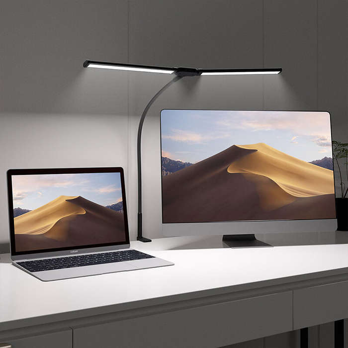 White - 24W USB LED Desk Lamp Dimmable With 360 Rotatable Flexible Neck Ideal for Home Office & Bedr