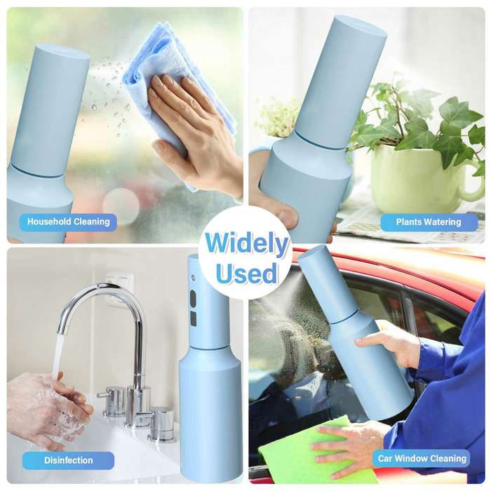 Sky Blue - JETEVEN 750ml Disinfectant Sprayer USB Charging Disinfectant Soap Dispenser Dispenser Han