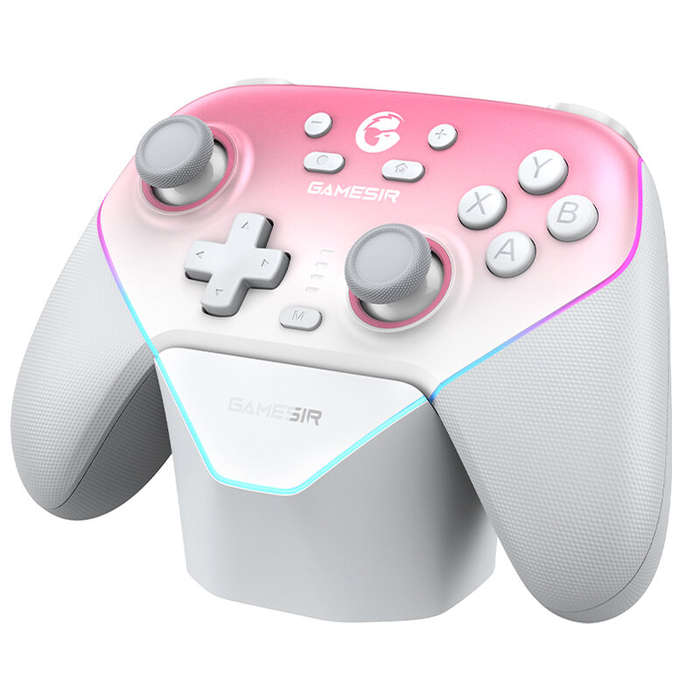 Blue - GameSir Super Nova Tri-mode Game Controller with RGB Light Hall Effect Joysticks and Triggers