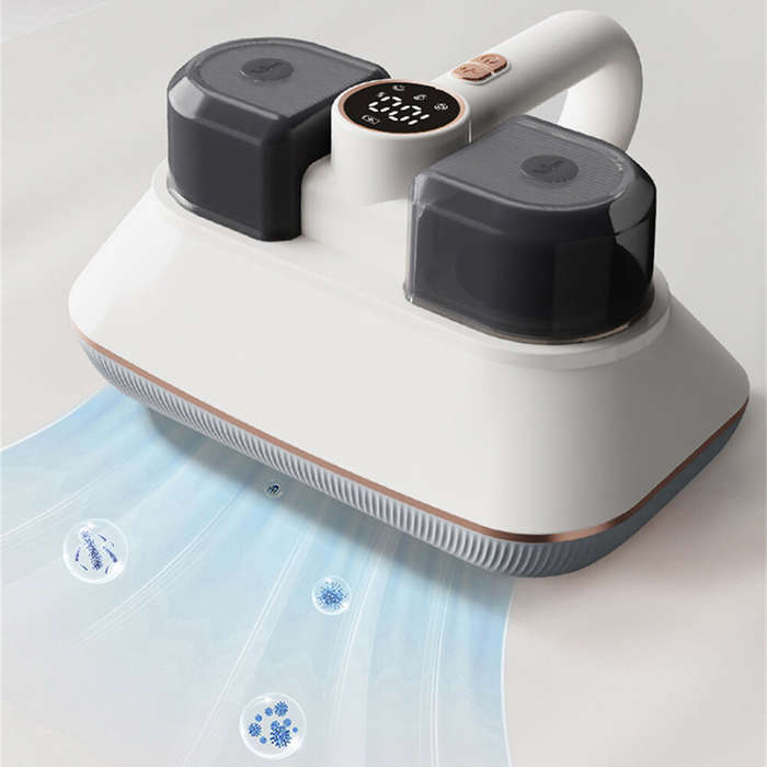 White - Tevorex Mattress Vacuum Bed Vacuum Cleaner With UV-C Light & Ultrasonic USB Charging Cordles