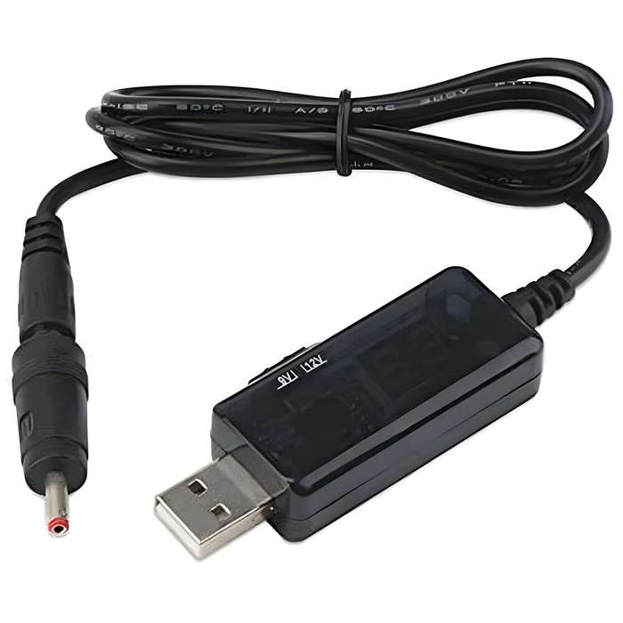 Black - USB Power Boost Line DC 5V To DC 9V / 12V Step Up Module USB Converter Adapter Cable 5.5mm f