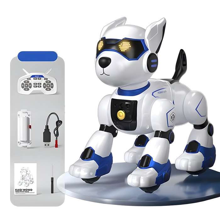 Pink - 2.4GHz RC Robot Dog Electronic Walking Dancing Dog Intelligent Touch Remote Control Pet Dog T