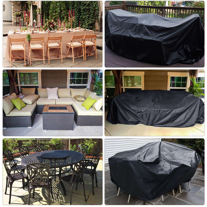 280x204x106cm - 420D Oxford Polyester Furniture Cover UV-protection Waterproof Furniture Cover