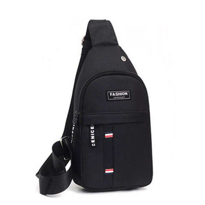Grey - Men's Casual Oxford Cloth Chest Bag Fashion Lightweigh Crossbody Bags Large-capacity Storage
