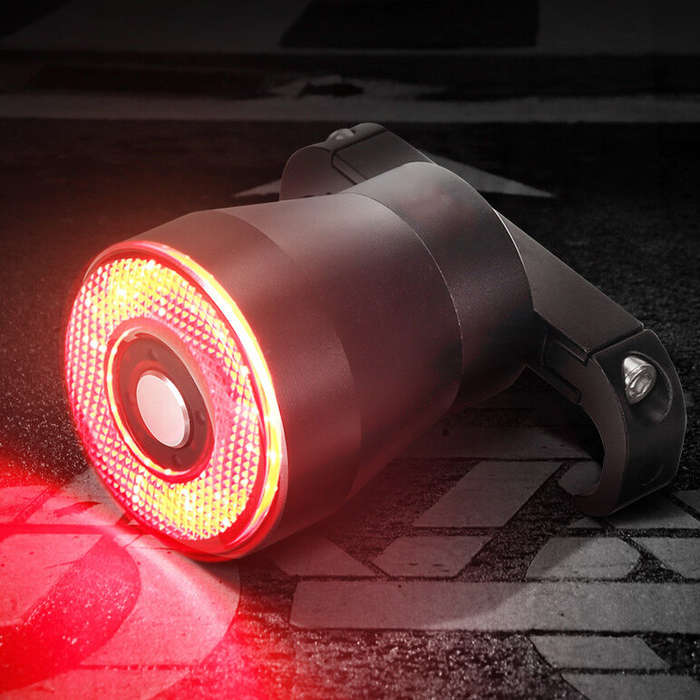 Taillight - Smart Brake Sensing Bicycle Taillight Type-C USB Rechargeable Aluminum Alloy Optical Int