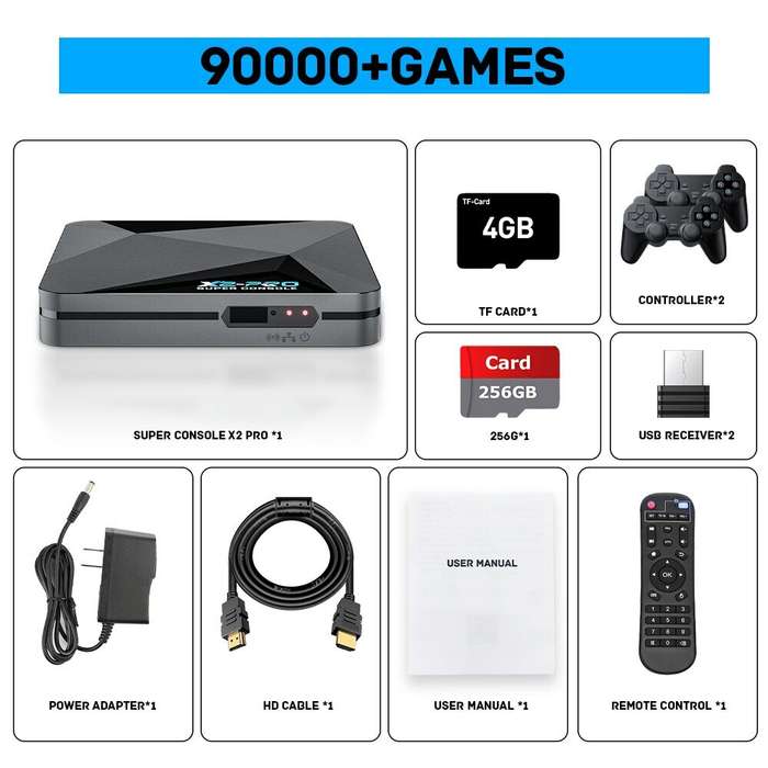 Superconsole X2PRO 4K High Definition 2.4G/5G Dual WiFi Built-in 70,000+ Games Video Game Console Th