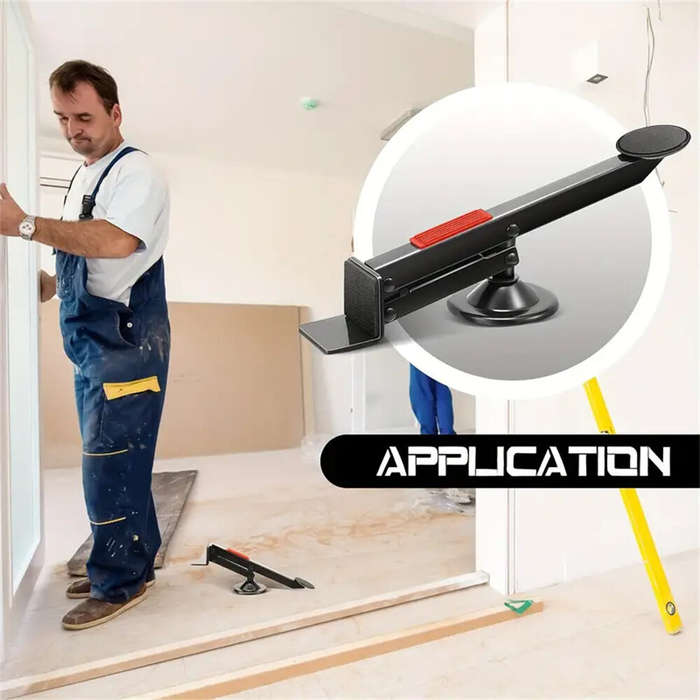 Black - Heavy-Duty Swivel-Type Door and Board Lifter Door Lifter Installation Tool Drywall Lift