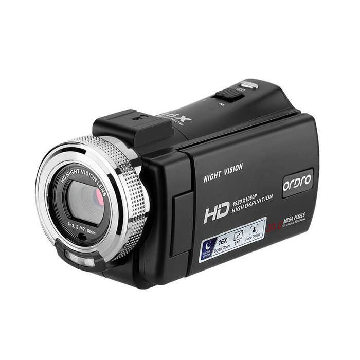 Ordro HDV-V12 Digital Video Camera 1080P 30MP HD Infrared Night Vision 16X Zoom Portable Camcorder 3