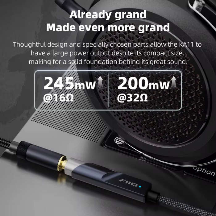 Silver Type-C - FiiO JadeAudio KA11 Type-C/iP to 3.5mm Audio Adapter 32bit/384KHz USB Dongle HiFi DA