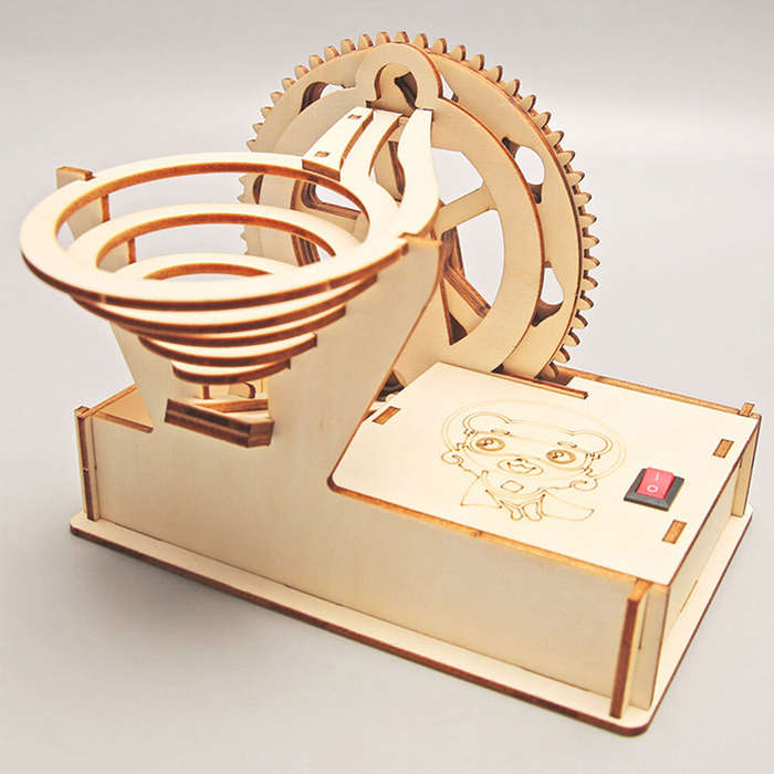 DIY Technology Small Production Wooden Electric Track Steel Ball Slide for Primary Secondary School