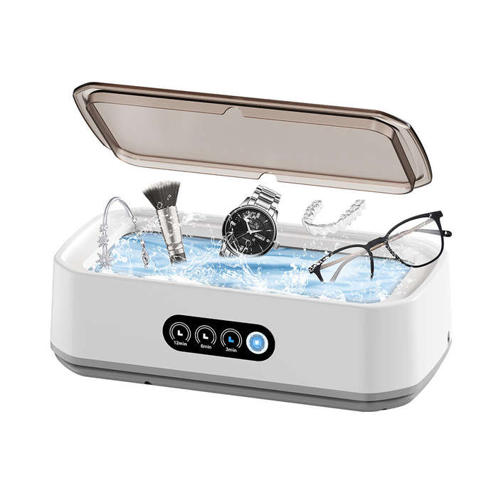 White. - Ultrasonic Cleaner Multi-functional 650ml Touch Control 48kHz High-Frequency for Jewelry Ey