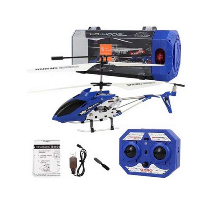Yellow - 3.5CH Infrared Gyro Remote Control Anti-collision Anti-fall Alloy Helicopter RTF