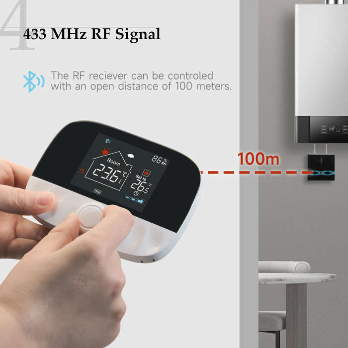 White - Tuya WiFi Thermostat for Floor Heating Water Gas Boiler Home Room Smart Programmable Tempera