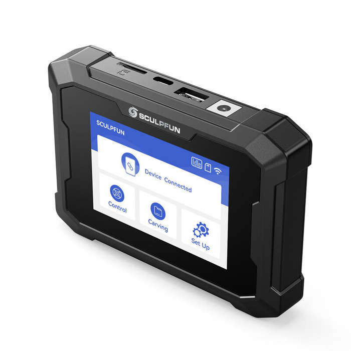 Black - SCULPFUN TS1 Laser Engraver Touchscreen 3.5inch Control Terminal Real-time Slicing Function