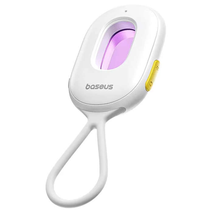 White - Baseus Security Camera Detector Rechargeable Anti Spy RF Signal Finder Alarm for Home Office