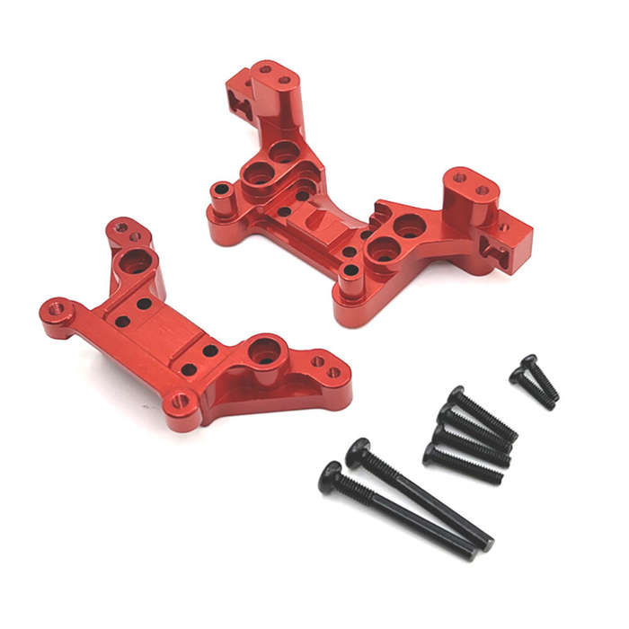 Red - Metal Upgraded Front Rear Shock Tower for MJX 1/16 16207 16208 16209 16210 H16 Remote Control