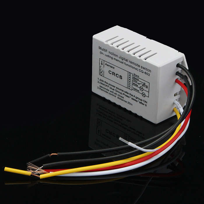 2 Channel Port 180-240V On/Off Wireless Digital Remote Control Light Wall Switch 20M