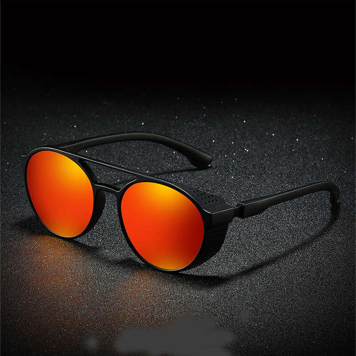 Gold - Men's Polarized Sunglasses Fashion Round Driving Sun Glasses for Unisex Classic Male Eyewear
