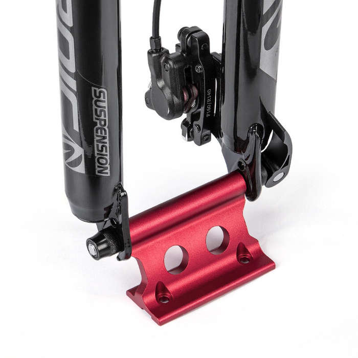 Red - Bike Front Fixing Clip Holder 0.3kg Lightweight Aluminum Alloy Quick-Release Fork Installation