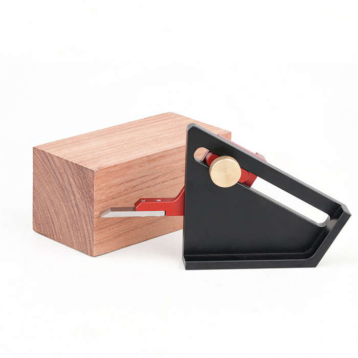 Black - CNC Aluminum Alloy Marking Gauge MG0-000-0164 0-58mm High Precision Woodworking Tool Compact
