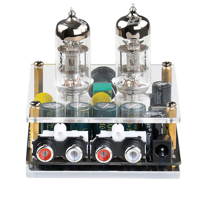 HiFi Tube Preamp 6A2 Tube Preamplifier Amplifiers Upgraded Bile Buffer Auido Amp Speaker Sound Ampli