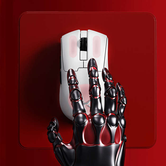 Black - DELUX M900mini Pro Gaming Mouse PAW3395 Sensor FPS Wireless Dual Mode 1K Ergonomic 46g Ultra