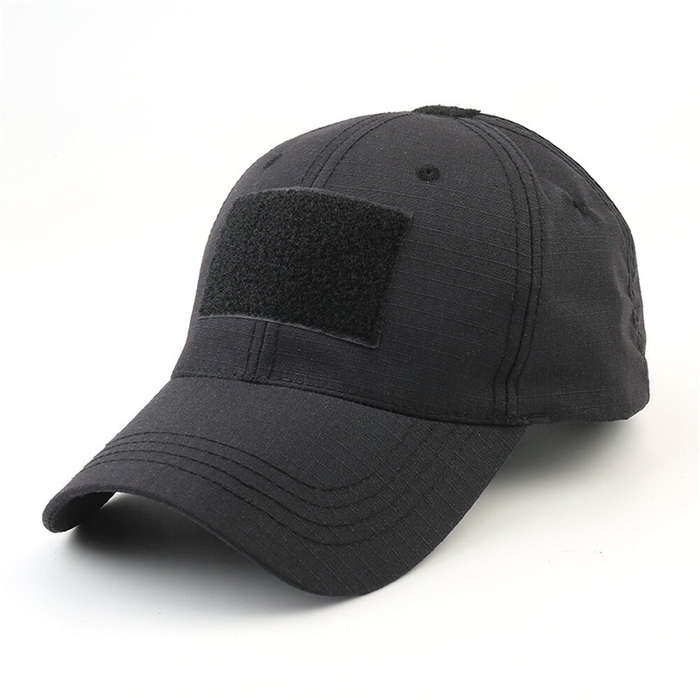 Black - 1PC Men Camouflage Tactical Baseball Cap Summer Breathable Sun Hat for Fishing Hiking Outdoo