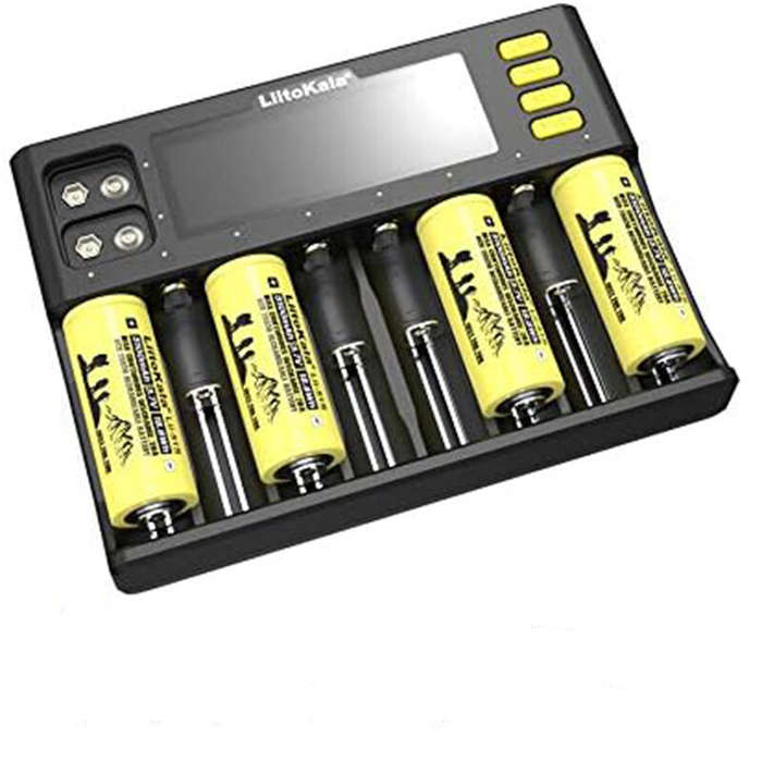 US - LiitoKala LII-S8 8 Slots LCD Display Battery Charger for Li-ion(IMR/ICR) LiFePO4 Ni-MH/Cd AA AA
