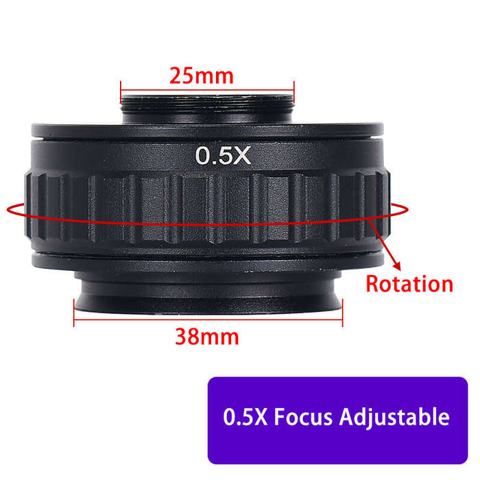 0.5X - 0.35X 0.5X C mount Lens Adapter Focus Adjustable Camera Installation C mount Adapter to New T