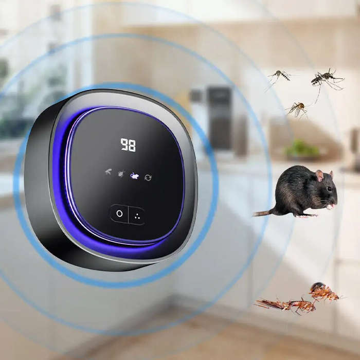 USB Charging - Ultrasonic Mouse Repeller Mosquito Repeller for Home Factory Car Rodent Killer Lamp E