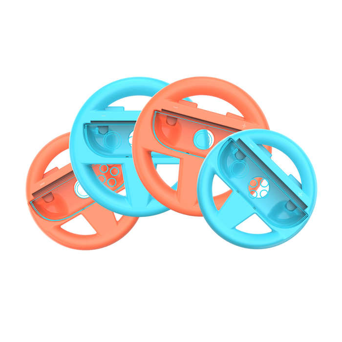 Black - JYS JYS-NS2308 4-Pack Switch2 Mario Karts Racing Steering Wheel 2 Large 2 Small Joy-Con Whee