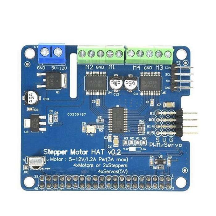 Board Only - Raspberry Pi 4B/3B Robot Expansion Board V2 Stepper Motor/Motor/Servo Driver Board