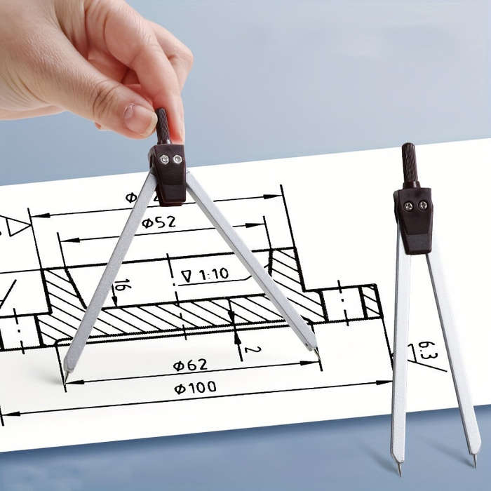 Scribe - Professional 19pcs Compasses Drawing Kit Aluminum Alloy Material Architectural Mechanical C