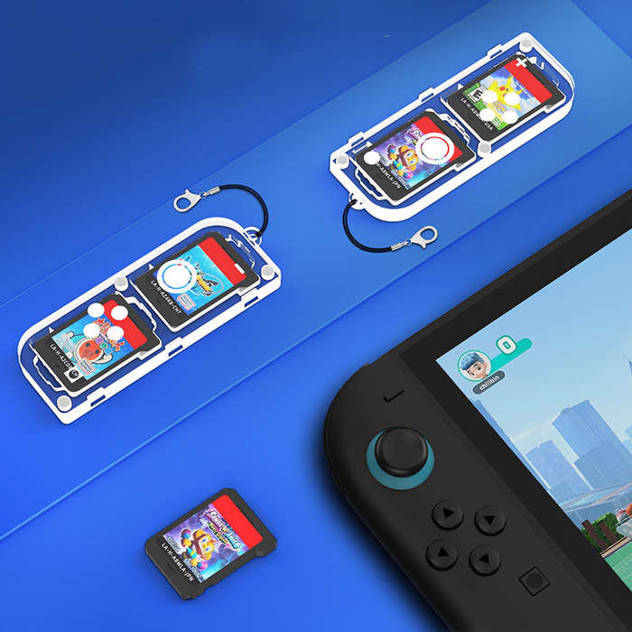 Transparent - JYS JYS-NS2295 Switch 2/Switch Game Card Holder Transparent PC Case Holds 4 Cards Magn